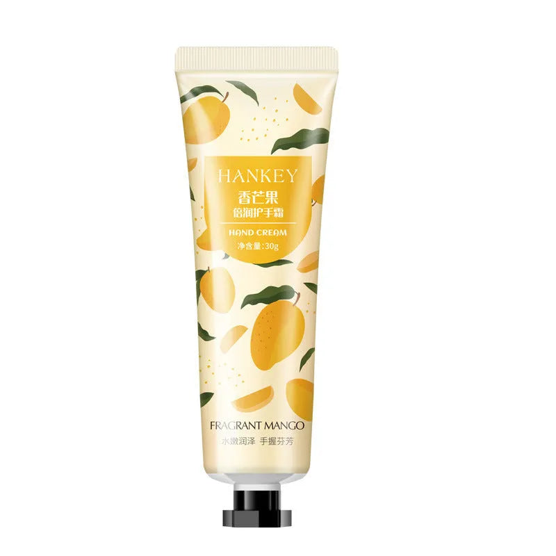 30g fruit hand cream tube in choice of 11 varieties including avocado, chamomile, mango and rose