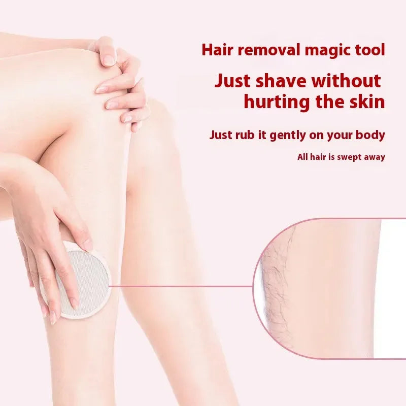 White plastic nano glass epilator and foot grinder 2-in-1 device for body hair removal