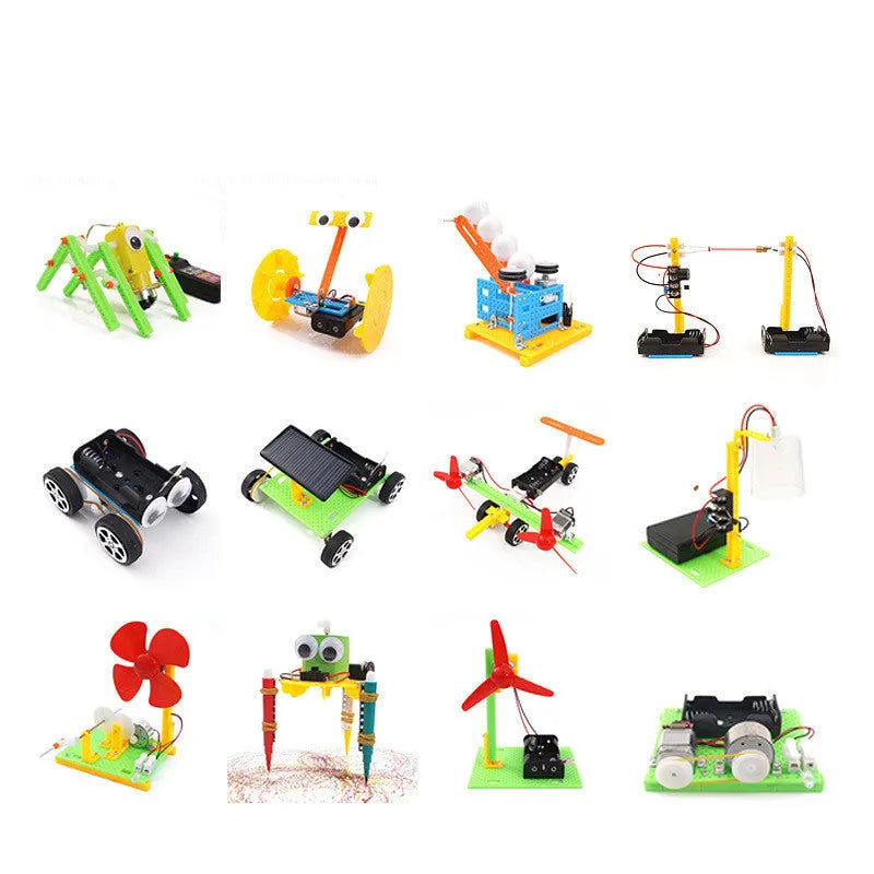 DIY science experiment building blocks educational toy for children aged 7-14 in plastic construction