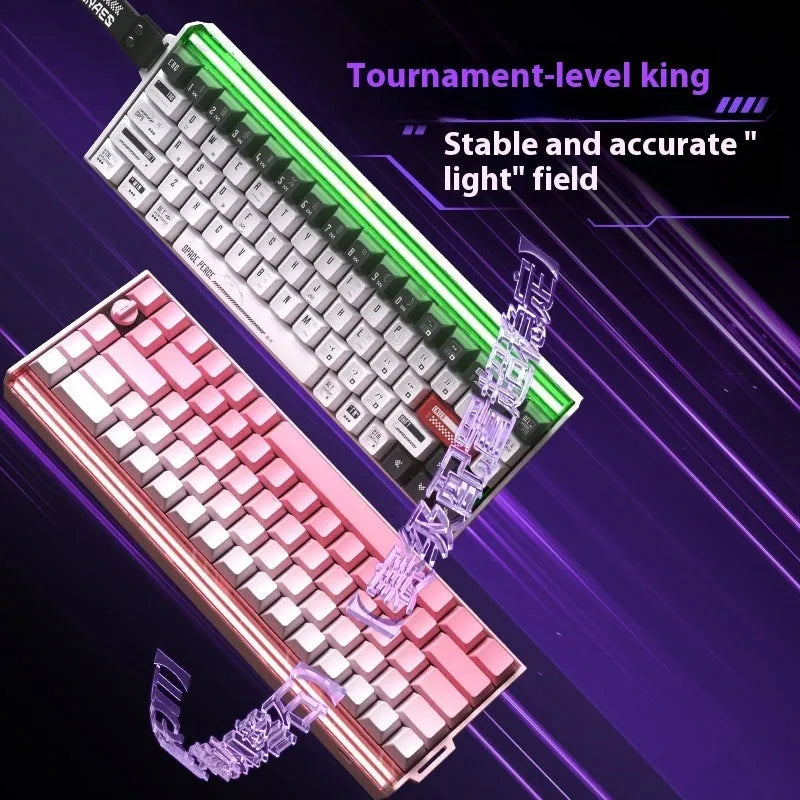 BOOM68 magnetic axis mechanical keyboard with RGB lighting and TTC King Axis SE switches