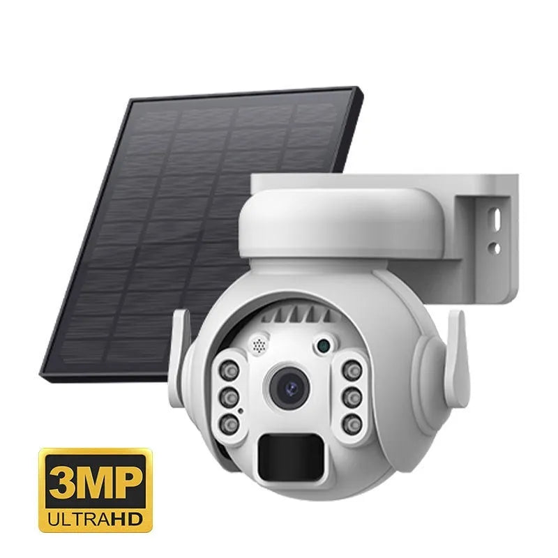 3 million pixel solar security camera with full-colour night vision in white, black or camouflage