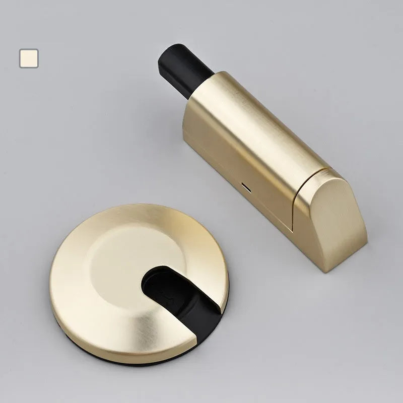 Zinc alloy invisible door stopper in modern design with six finish options
