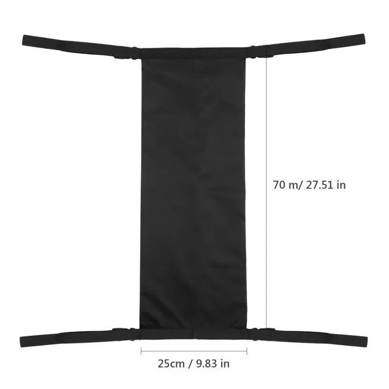 Black cylindrical wheelchair pannier bag for oxygen cylinders made from 600D Oxford cloth.