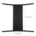 Black cylindrical wheelchair pannier bag for oxygen cylinders made from 600D Oxford cloth.