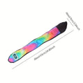 Multicolour striped print snake-shaped plush dog squeaky toy for interactive chew play