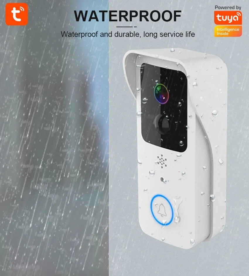 Smart waterproof visual doorbell with remote intercom HD video capability