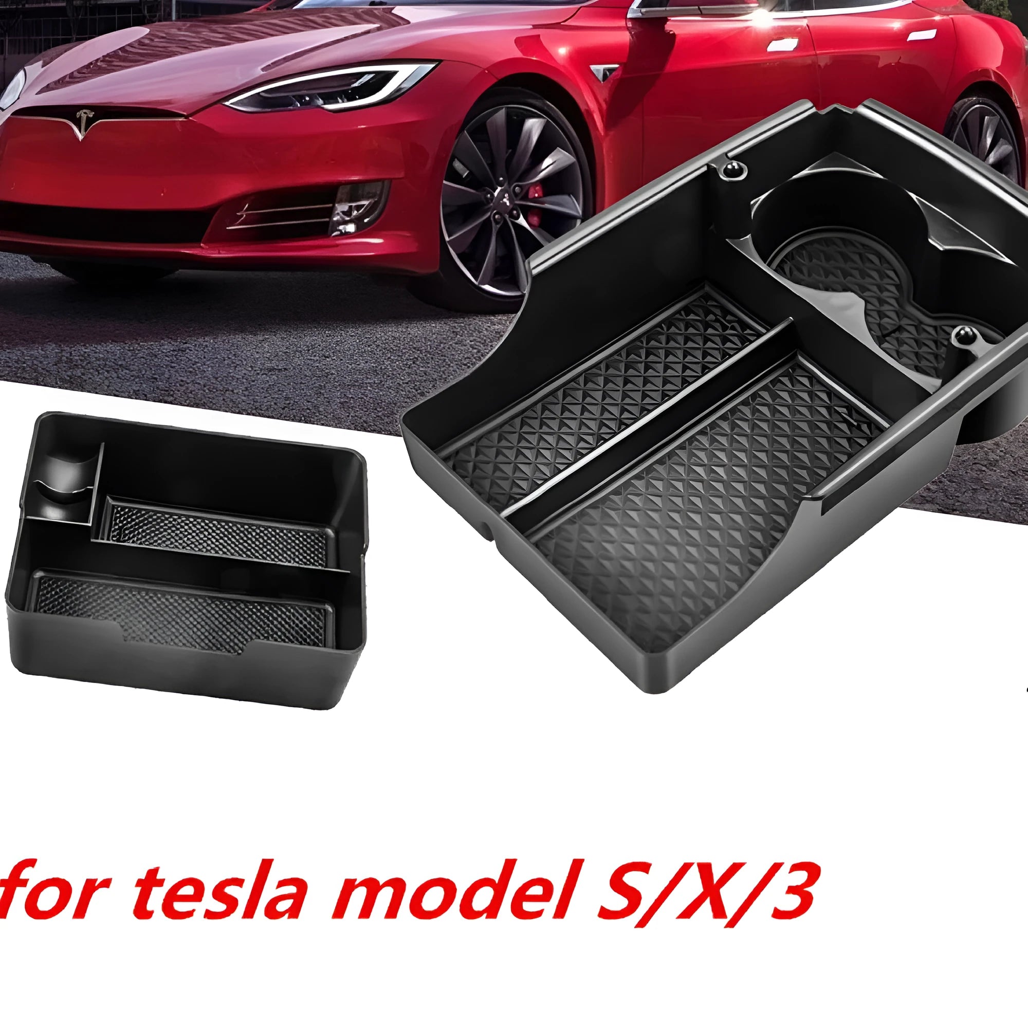 Tesla Model 3 centre console armrest storage box organiser insert in plastic