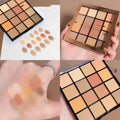 Matte pearlescent 16-colour stage eye shadow plate in Flower Fairy theme with shades arranged in a compact tray