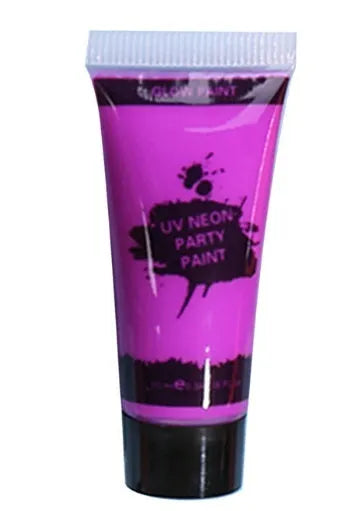 25ml plastic squeeze tube of neon face and body paint in a choice of six colours