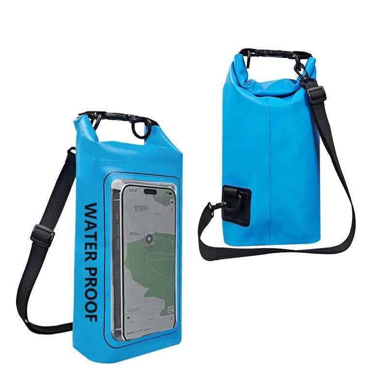 2L crossbody waterproof PVC bag for mobile phones in multiple colour options