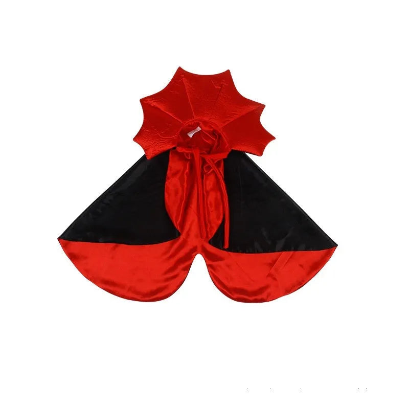 Black and red Halloween costume for cats and dogs with European American styling