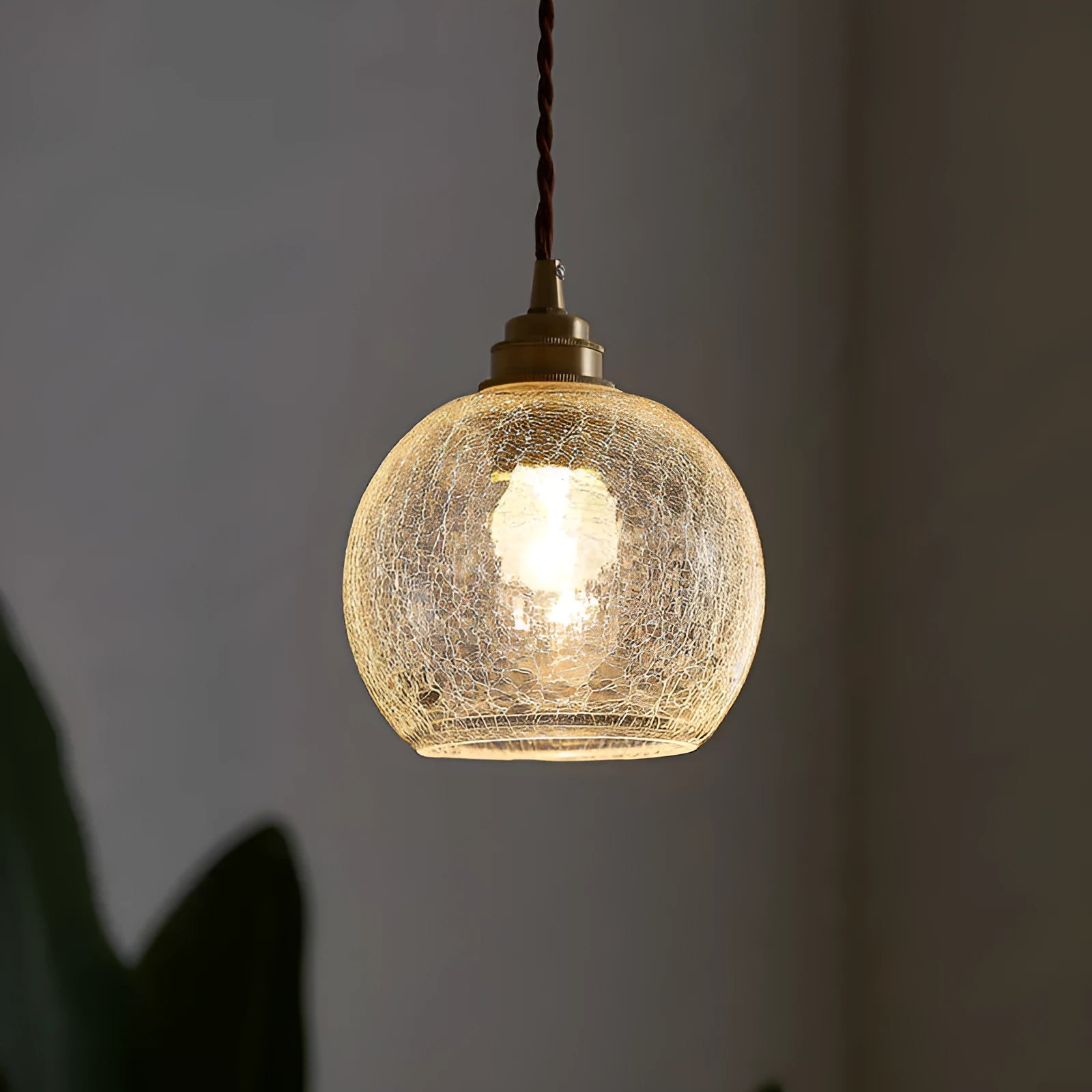 Retro-style brass and clear glass ball chandelier ceiling light fixture