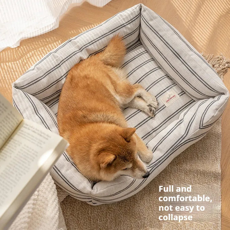 Classic red pp cotton kennel pet mat for dogs – non-removable washable design – M and L sizes available