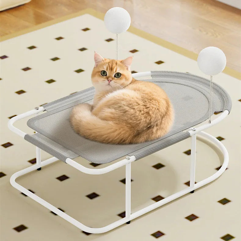 Large fabric pet kennel with bracket design for breathable summer use in grey colour