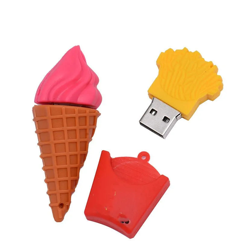 Cute mini ice cream shaped USB flash drive in pink colours