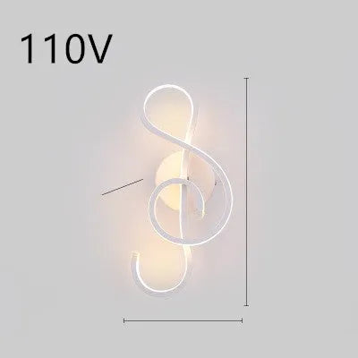 Nordic style LED wall lamp with a silicone shade mounted on a bedroom wall
