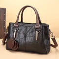 Horizontal square PU leather shoulder bag with single strap and open pocket in vintage brown colour