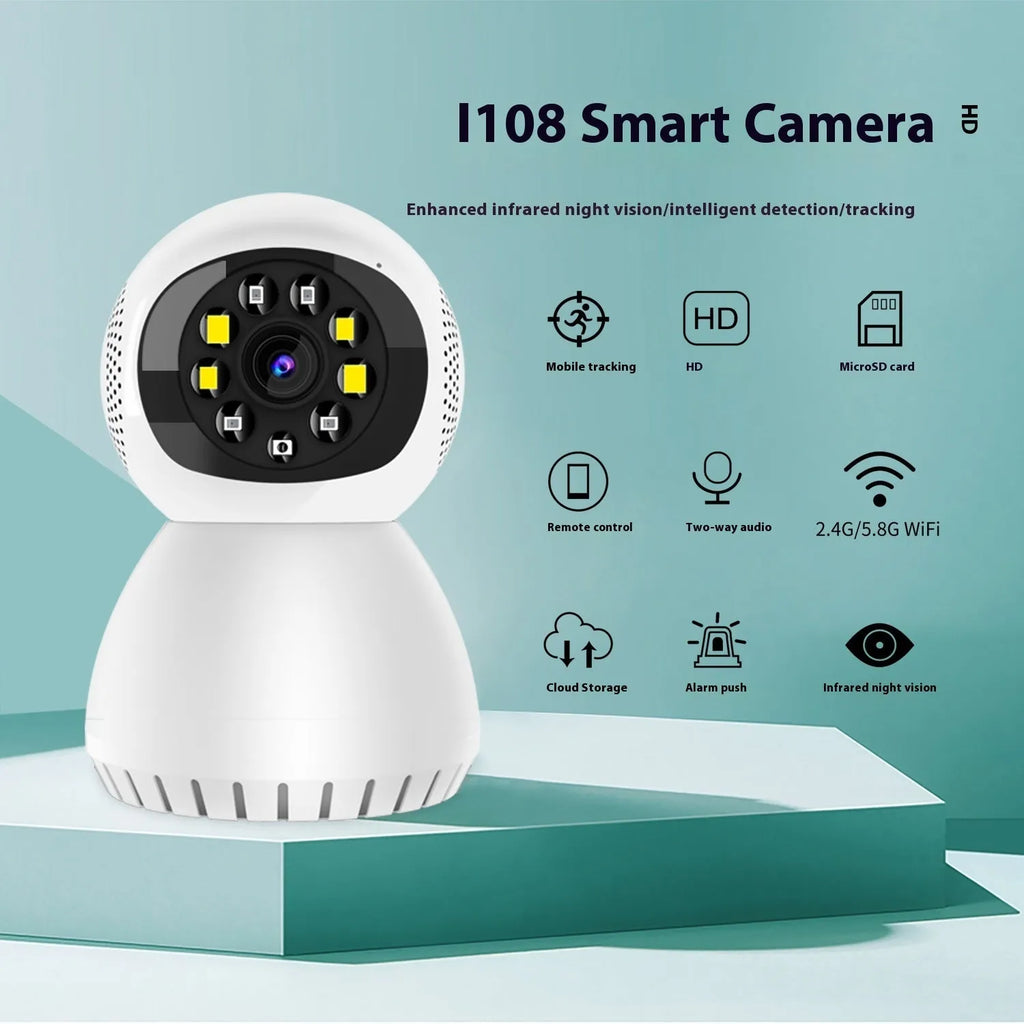 Dual-frequency wireless 1080p HD home security camera with mounting bracket