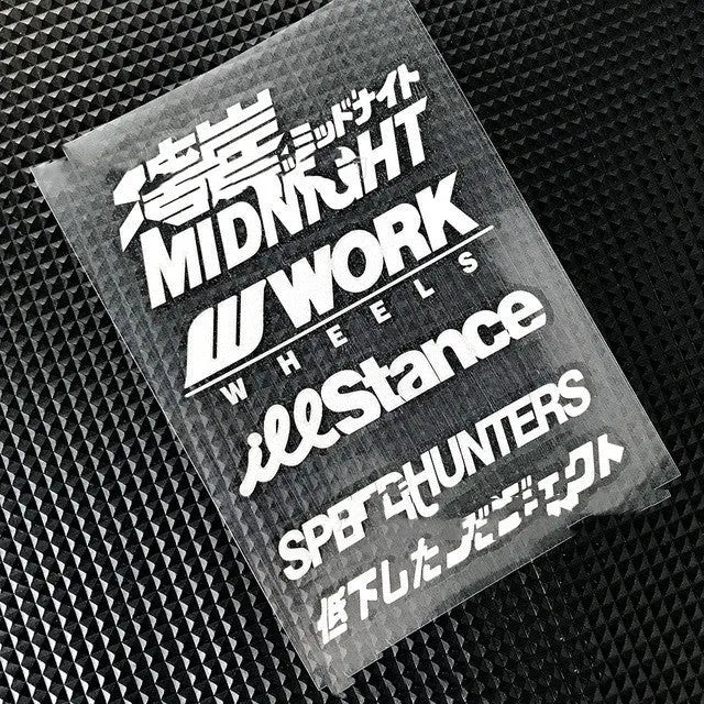 Reflective motorcycle bumper sticker measuring 16 by 11 centimetres in PET material