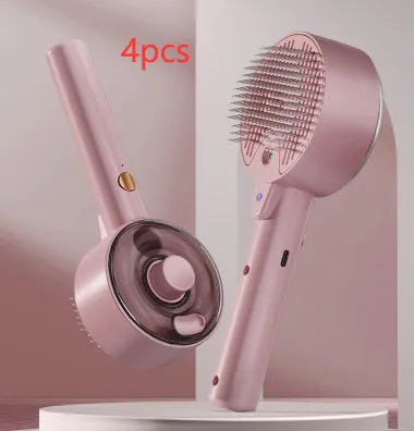 Ceramic white pet grooming brush with steam function and UV sterilisation light