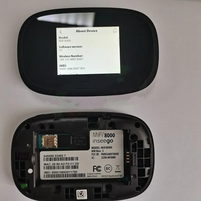 Black portable 4G LTE wireless router with dual-core processor for mobile internet access