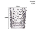 Crystal whiskey glass with thick heavy bottom and 350ml capacity