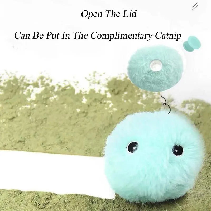 Colourful 55mm interactive cat toy ball with gravity sensor and animal sounds