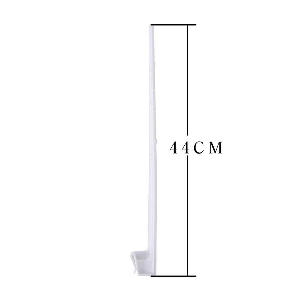 White PP plastic car window flag bracket set with ten vehicle flagpoles