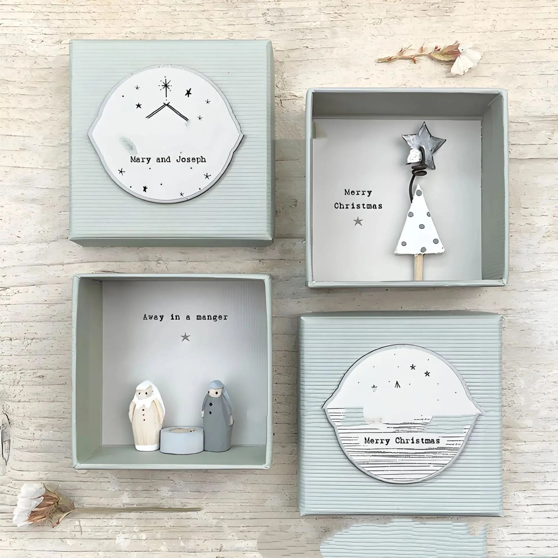 Boxed guardian angel resin ornament in modern cartoon style for friends and children