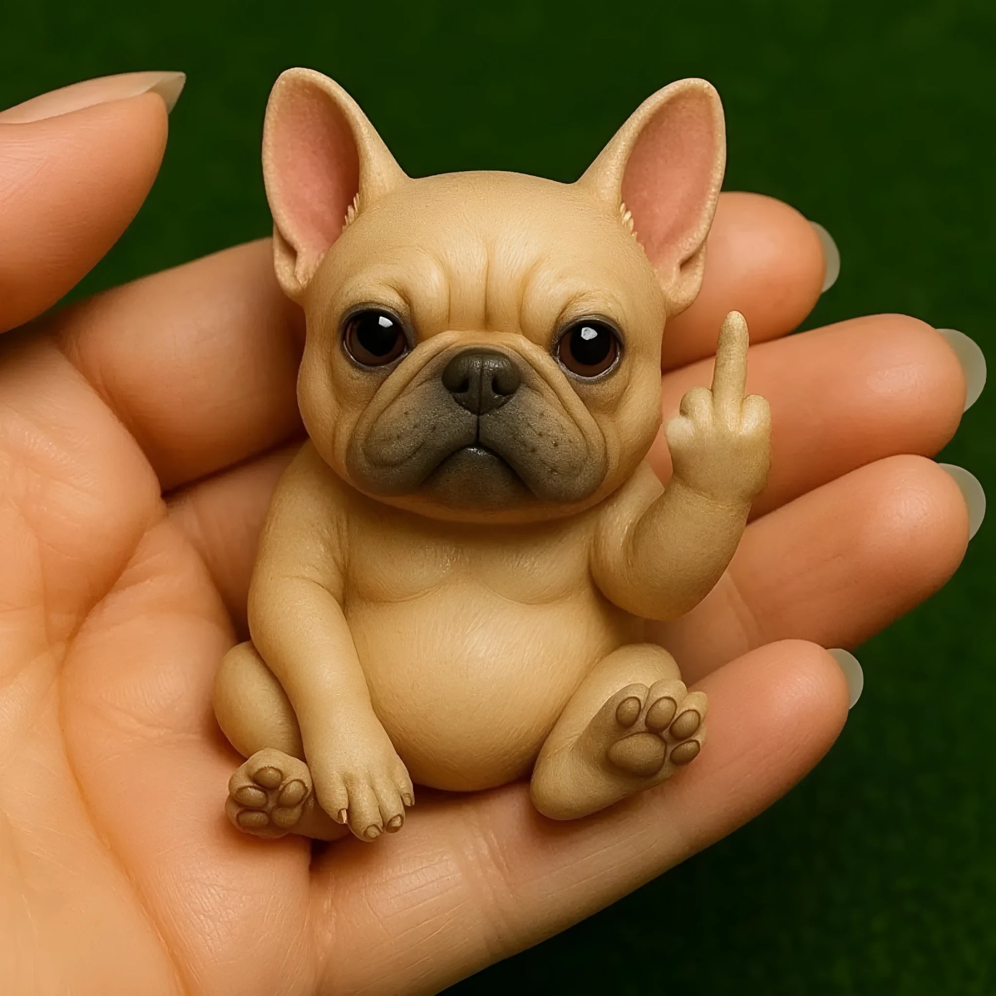 Resin animal middle finger doll collectible figurine in chosen animal style