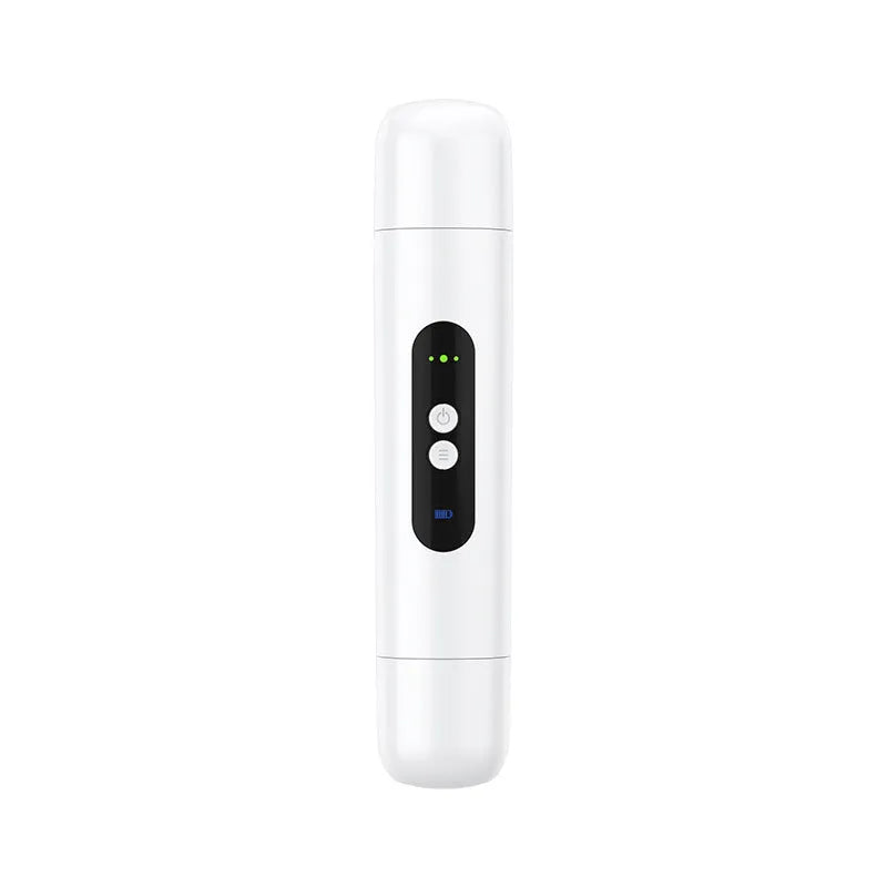 Pink portable electric armpit hair trimmer with floating blade and USB charging cable