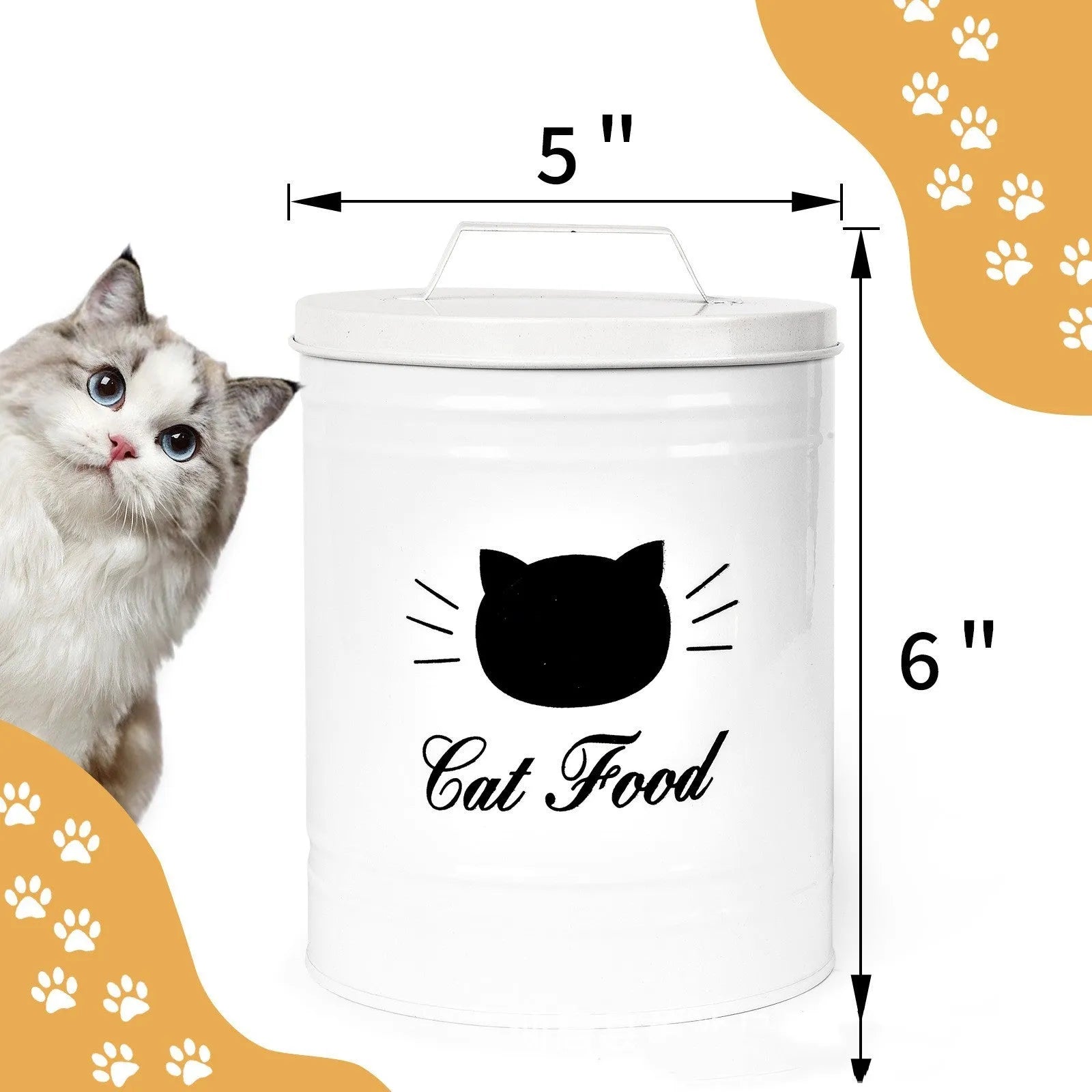 American style iron sheet round can with moisture-proof storage, black or white inner box, 301-500ml capacity