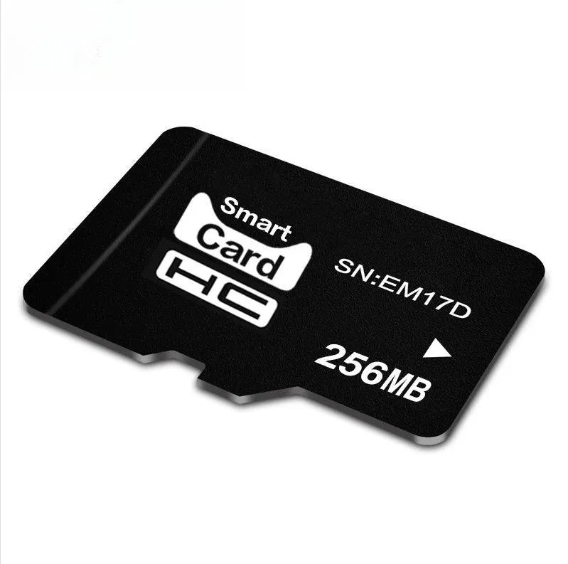256MB TF microSD memory card on white background showing front and back.