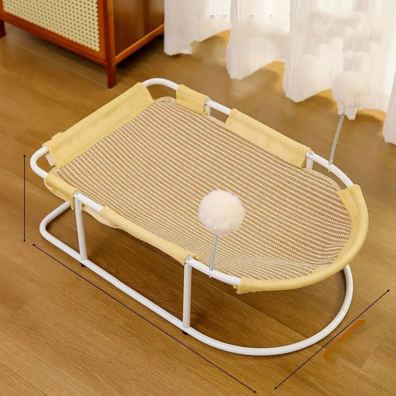 Large fabric pet kennel with bracket design for breathable summer use in grey colour