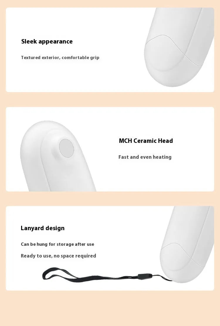 Thermal pulse itching suppressant for mosquitoes and insects in white colour, ABS material device