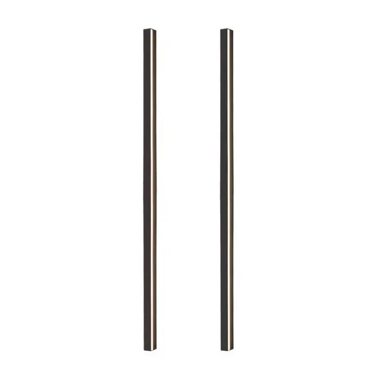 Black 80cm aluminium LED strip wall lamp mounted on a wall, demonstrating its slotted-free design.