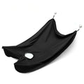 Polyester taff shaving apron with suction cup and tray table, 110x70cm, in black and white