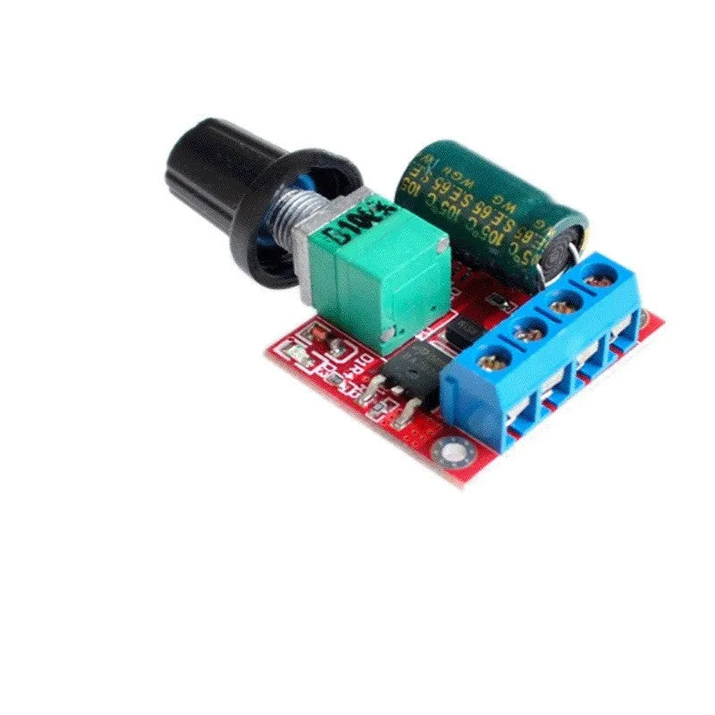PWM DC motor speed controller with potentiometer knob for 4.5V-35V motors up to 90W