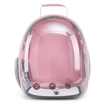 Grey PC hard-sided pet carrier bag with side-opening door, medium size for cats.