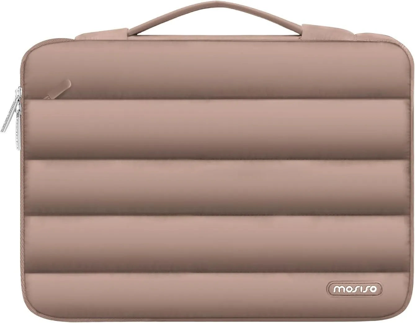 Velvet plaid pattern laptop storage bag for 13.3-inch and 15.4-inch notebooks in sand colour.