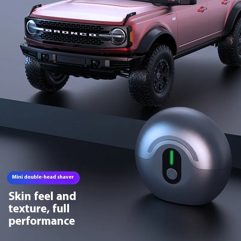 Black and grey portable waterproof magnetic shaver with brushless motor and removable cutter head