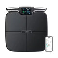 Black eight-electrode intelligent body fat and composition weighing scale for home use