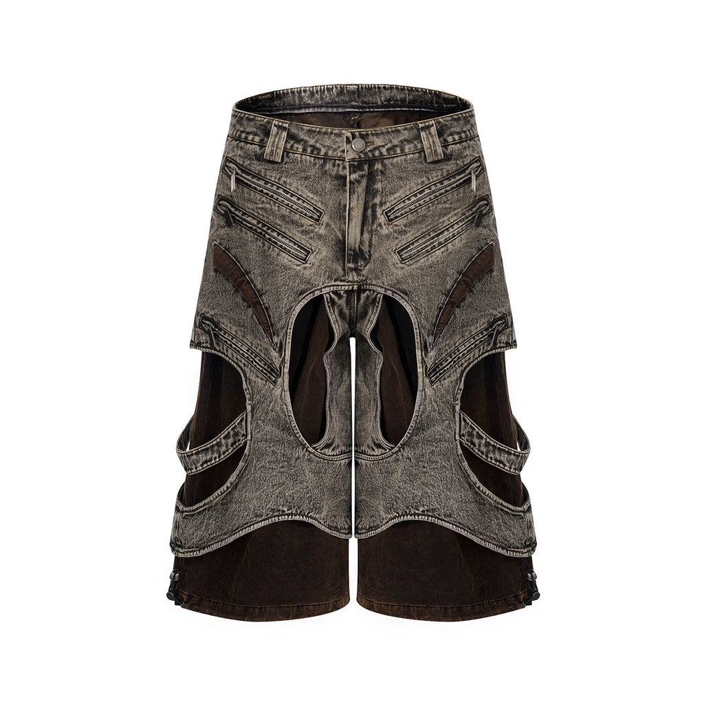 Men's sleeveless denim vest jacket with front zipper closure in casual summer style