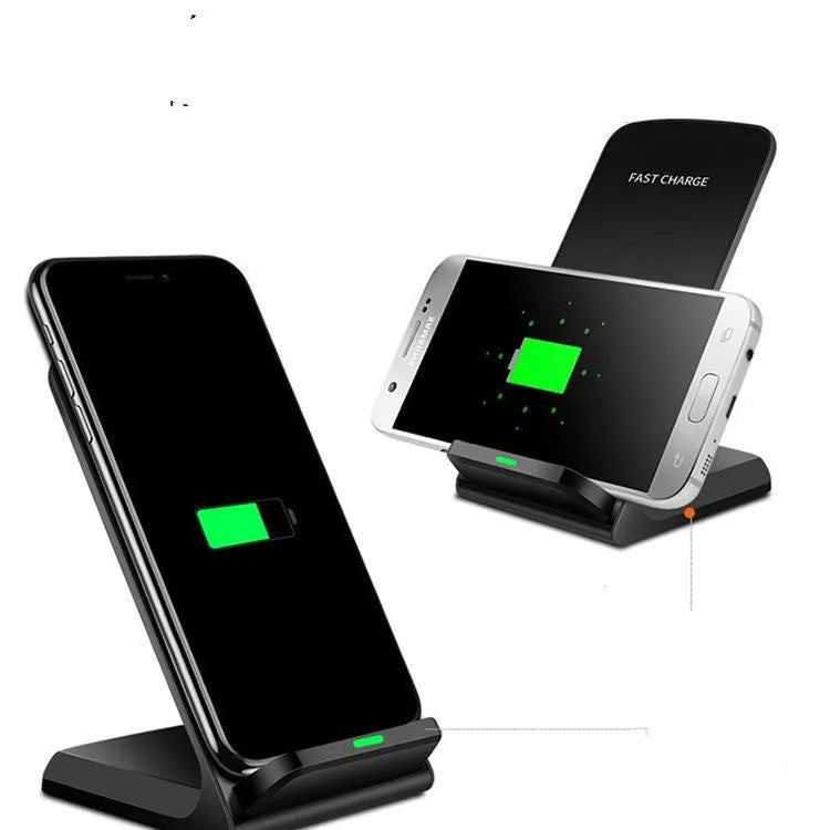 30W fast charging vertical wireless charger stand in white for fruit phones with QC3.0 support