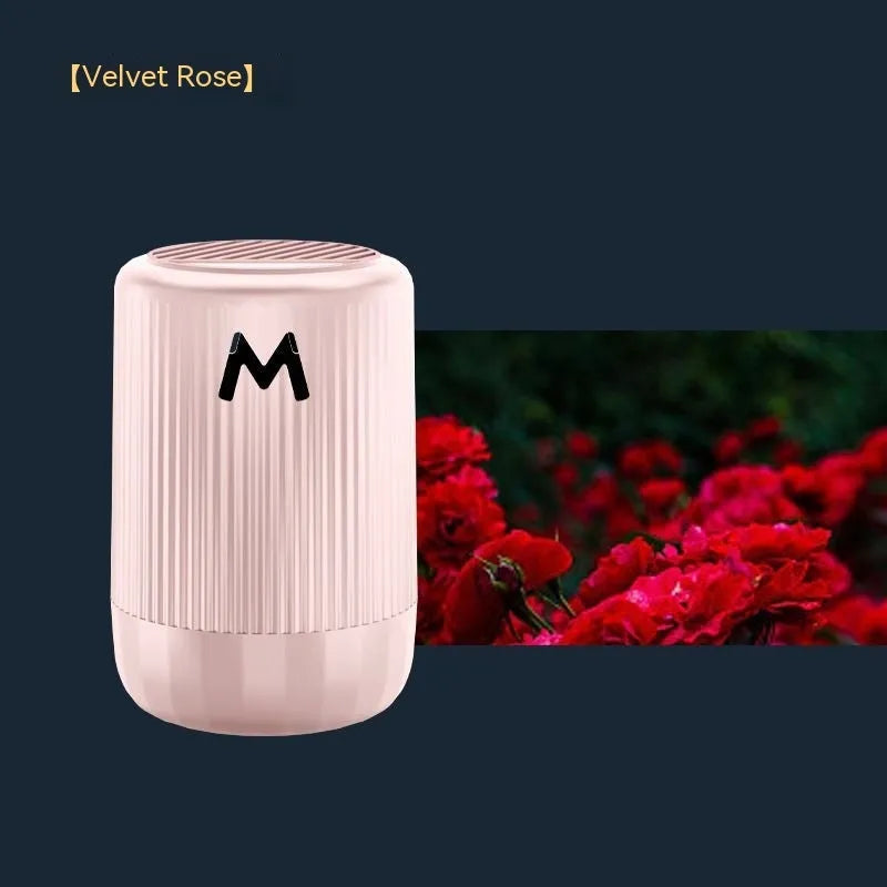 Solid car aromatherapy decoration cup in choice of four scents, dimensions 10 by 6 centimetres.
