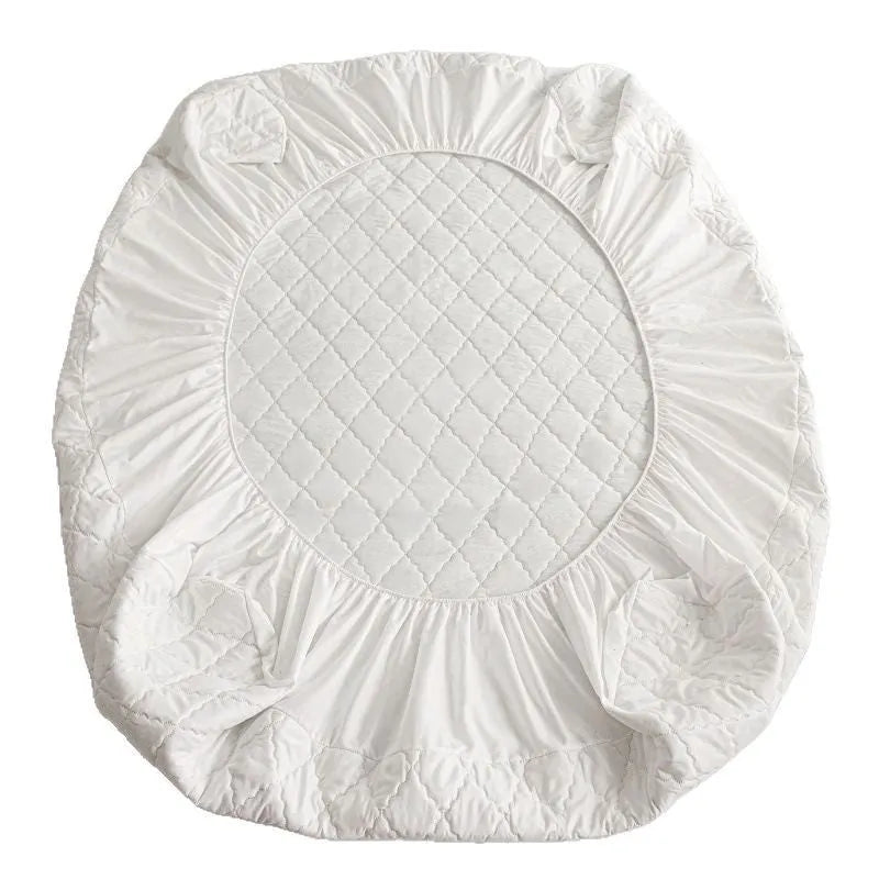 Diamond lattice quilted waterproof mattress protector three-piece set in bamboo fibre