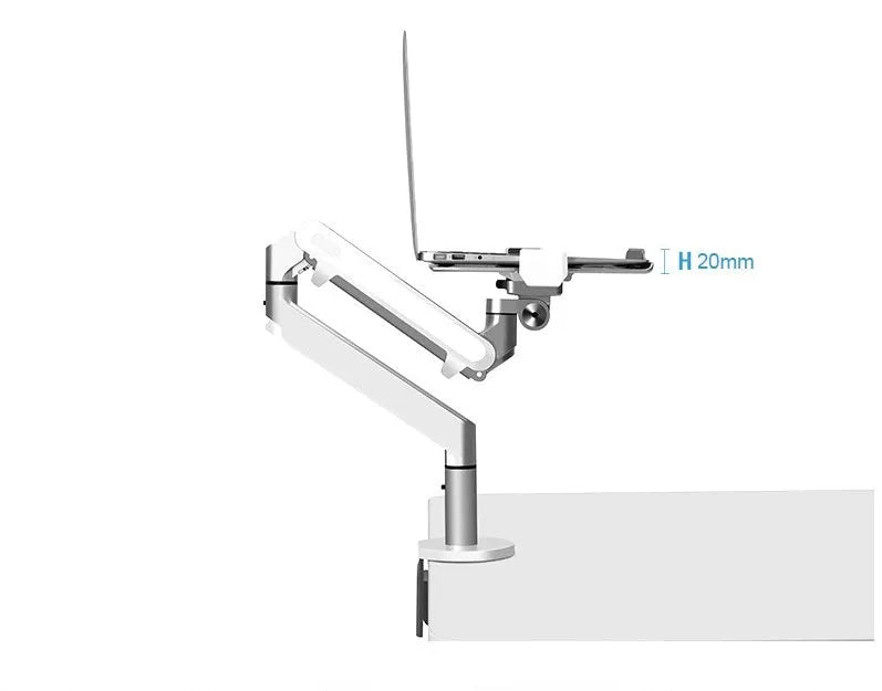 Aluminium alloy laptop air pressure arm bracket in silver and black options