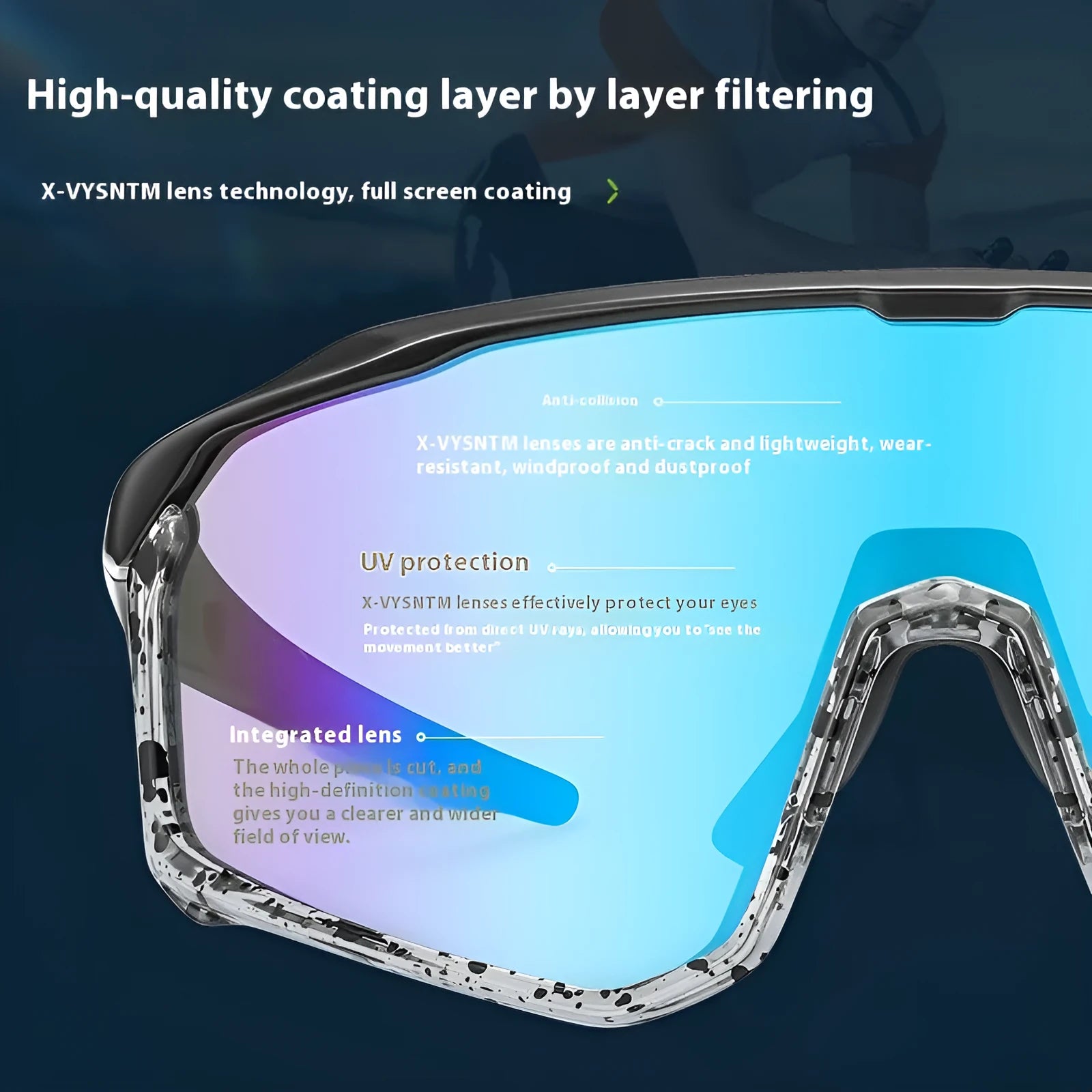 Mountaineering goggles with colourful lenses and full frame design for climbing and hiking
