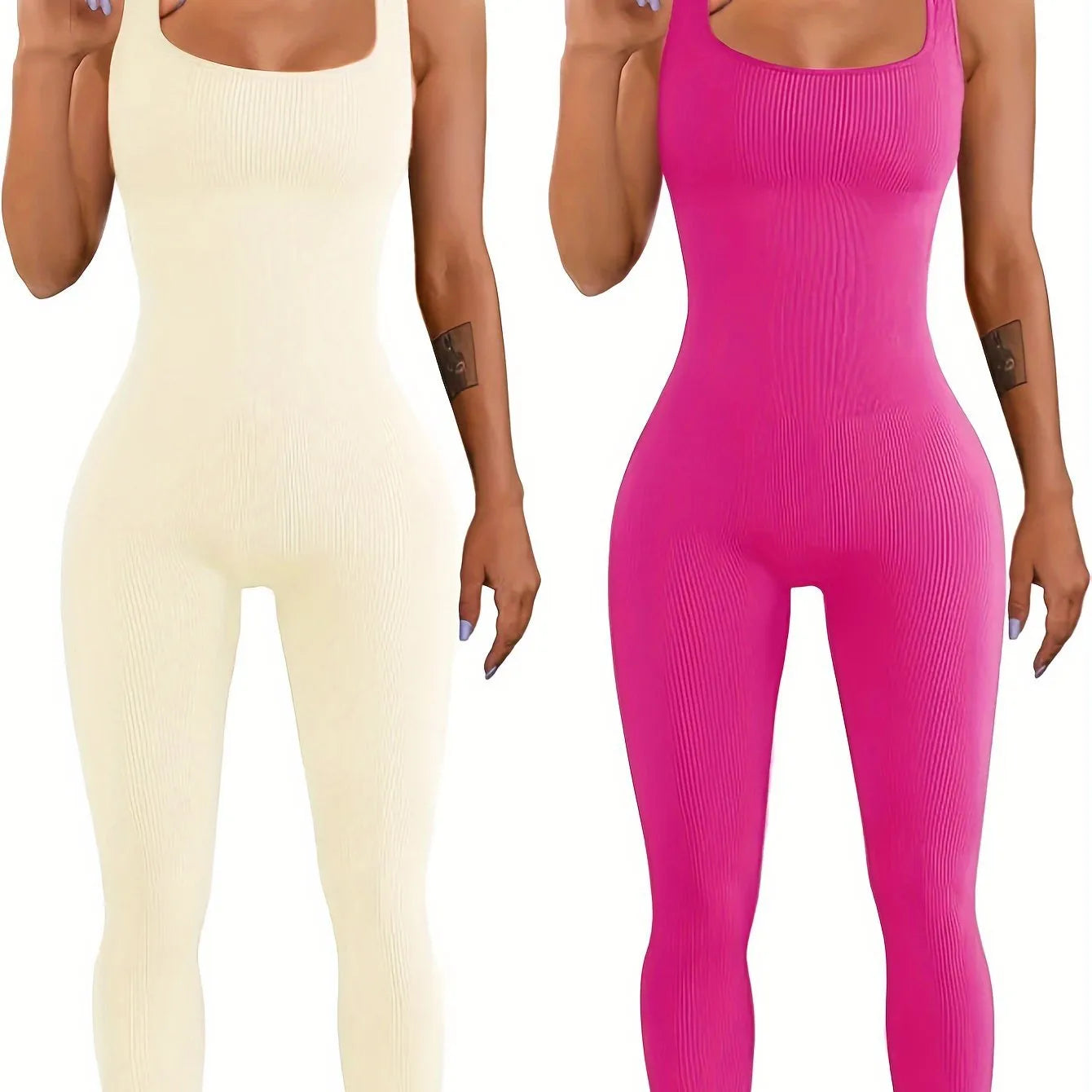 Women's spandex suspender tank top tights with waist design and long sleeves in multiple colour options