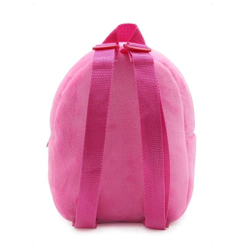 Soft plush backpack with cartoon Radish Rabbit design, small size, anime pattern, polyester lining